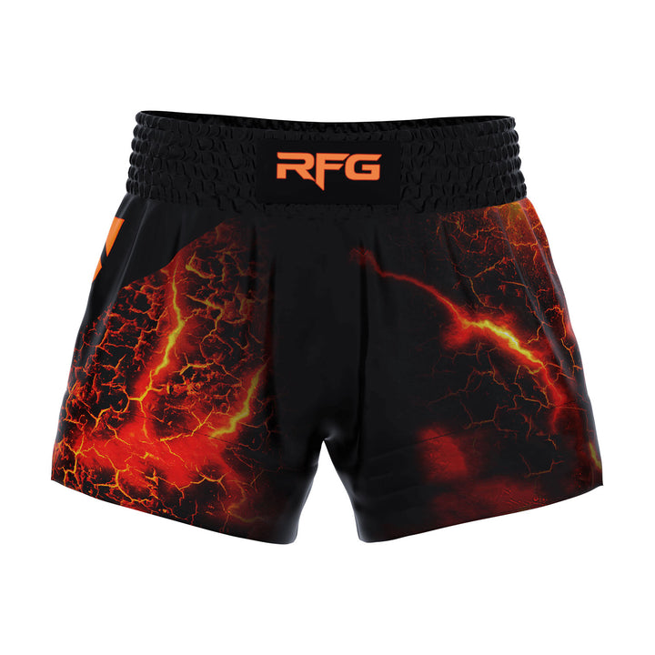 RFG Muay Thai Shorts – Lava & Lightning