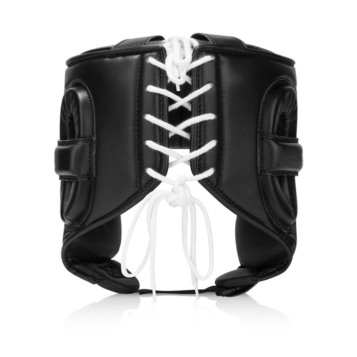 RFG Pro Full-Coverage Lace-Up Boxing Headguard – Black
