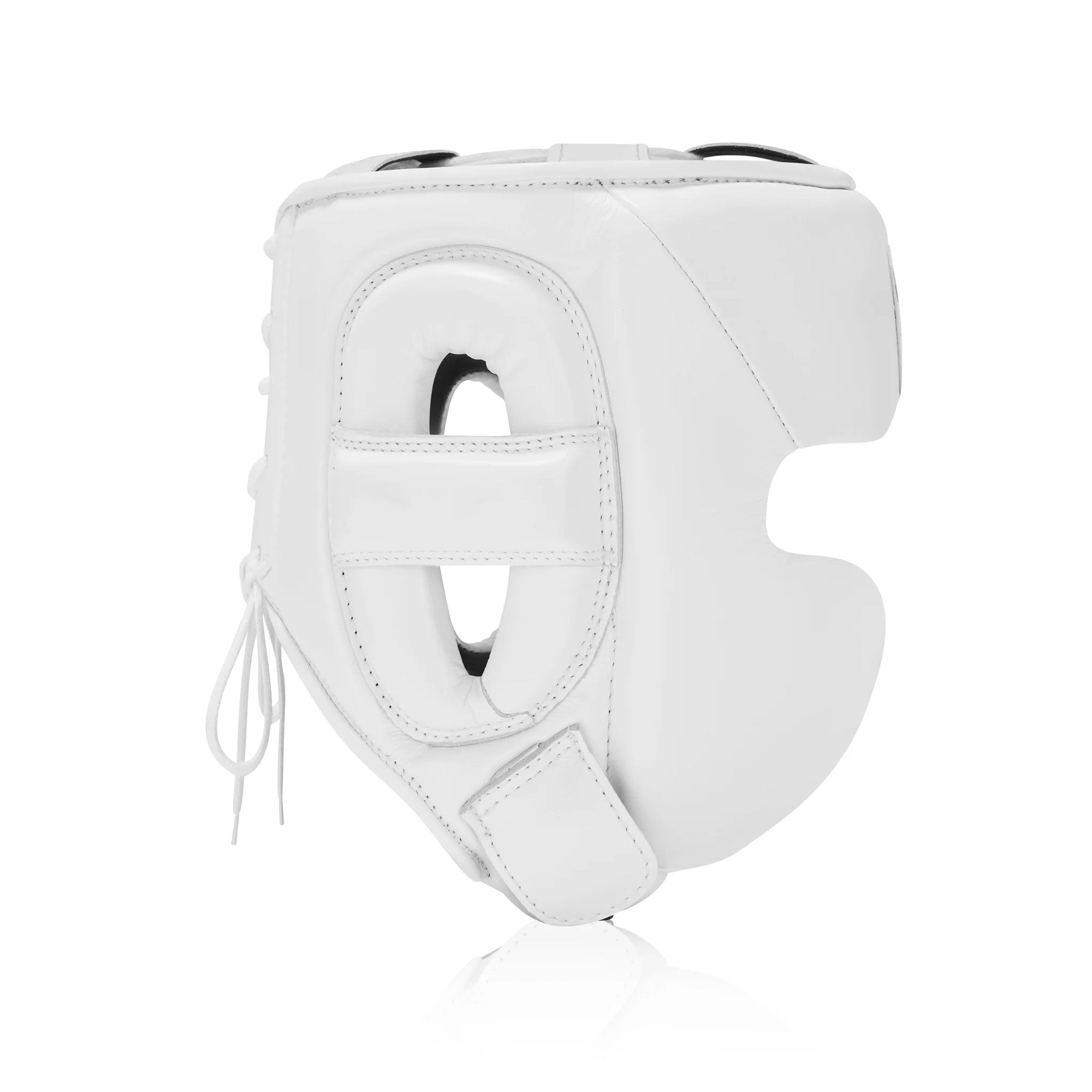 RFG Pro Full-Coverage Lace-Up Boxing Headguard – White