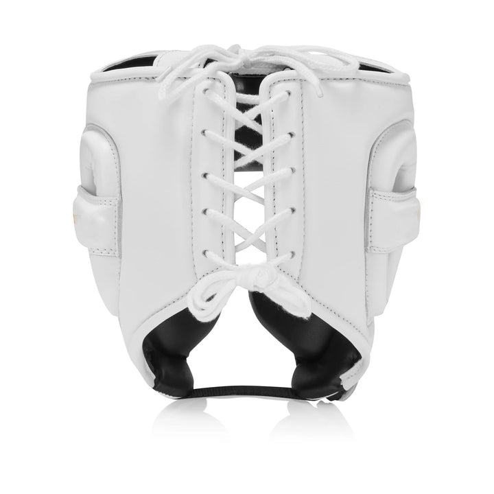 RFG Pro Full-Coverage Lace-Up Boxing Headguard – White