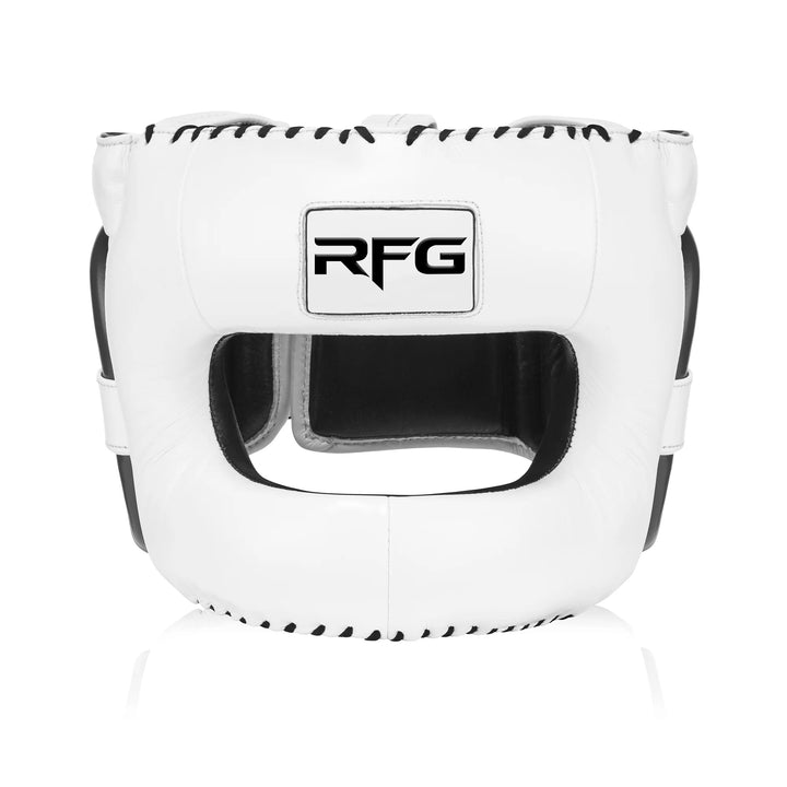 RFG Classic Open-Face Boxing Headguard – White