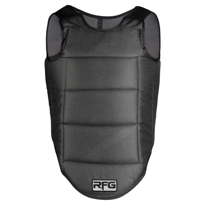 RFG Chest Guard – Mesh & Leather Hybrid Body Protector | Black