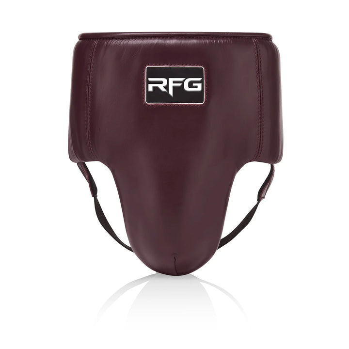 RFG Pro Boxing Groin Guard – Premium Leather | Maroon
