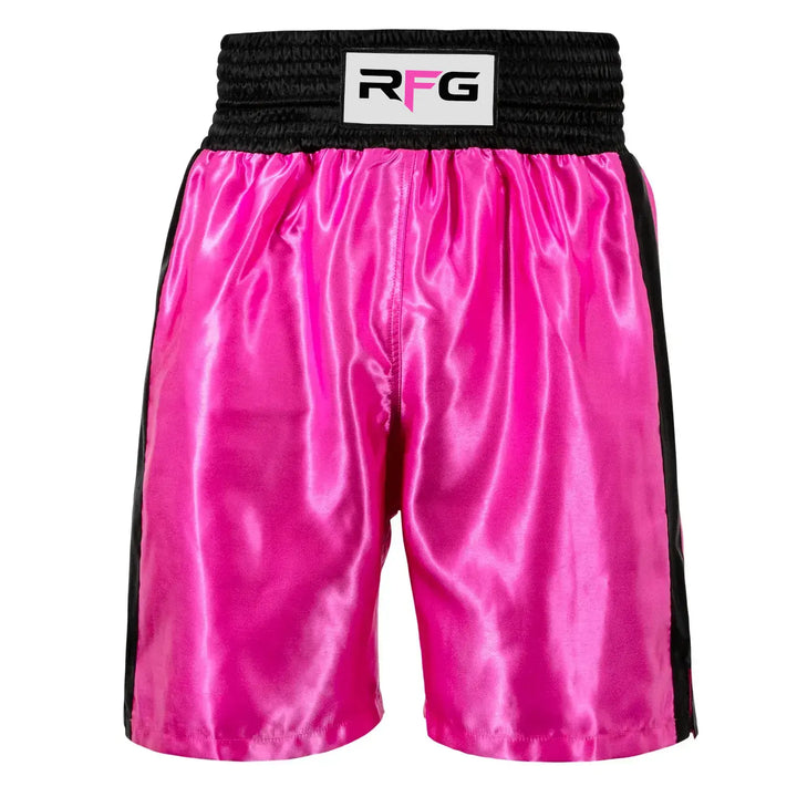 RFG Boxing Shorts – Pink & Black