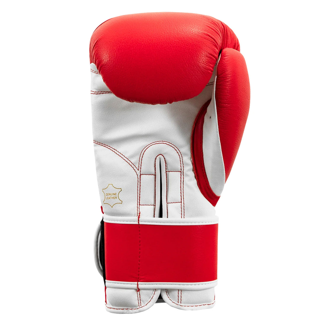RFG Red & White Genuine Leather Velcro Boxing Gloves