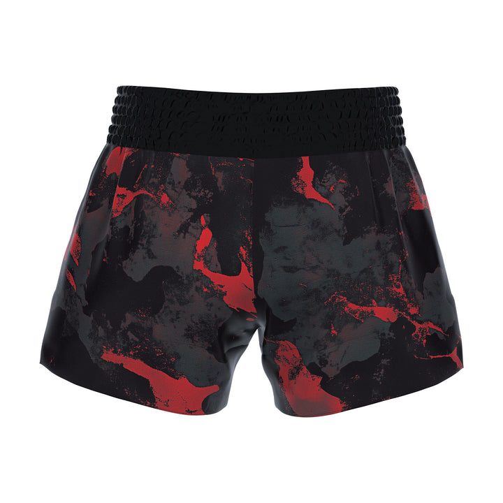 RFG Muay Thai Shorts – Black Red Camo