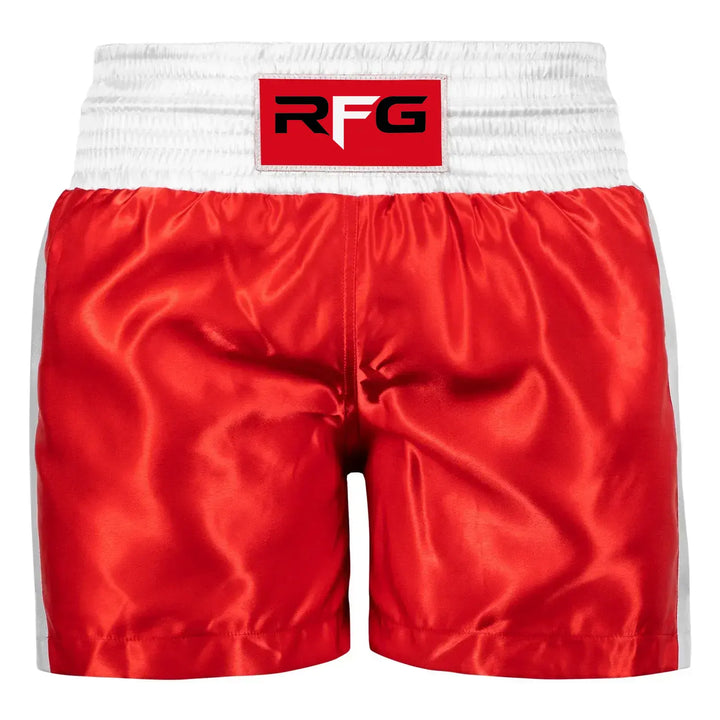 RFG Boxing Shorts – Red & White