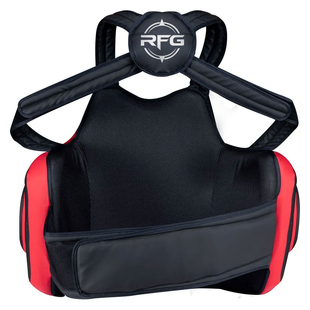 RFG Pro Body Protector – Boxing Chest Guard | Black & Red