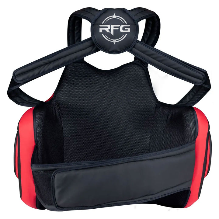 RFG Pro Body Protector – Boxing Chest Guard | Black & Red