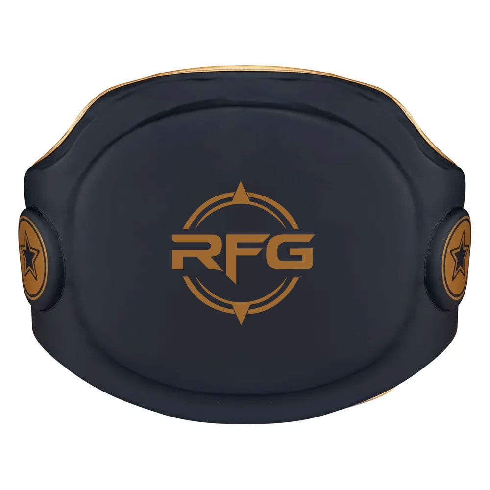 RFG Pro Belly Pad – Boxing Belly Protector | Black & Gold