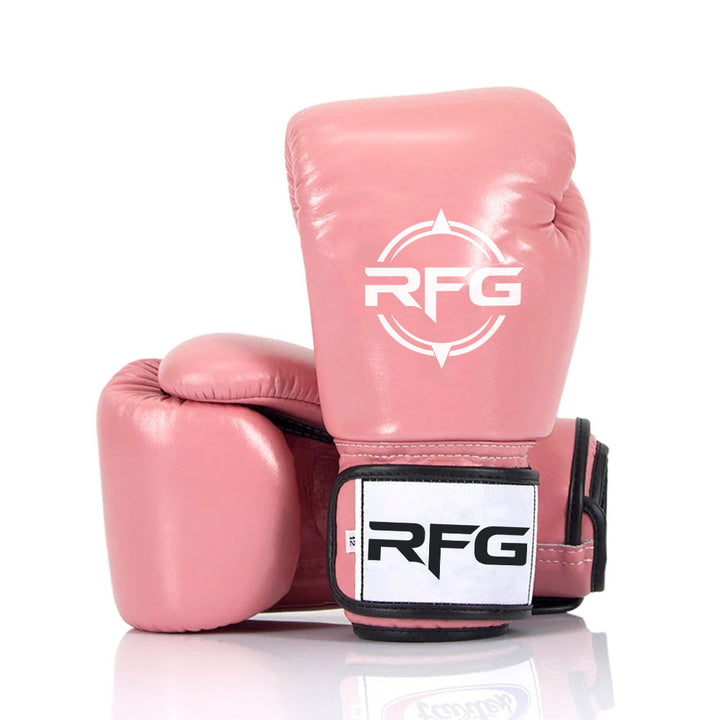 RFG Classic Velcro Boxing Gloves – Blush Pink