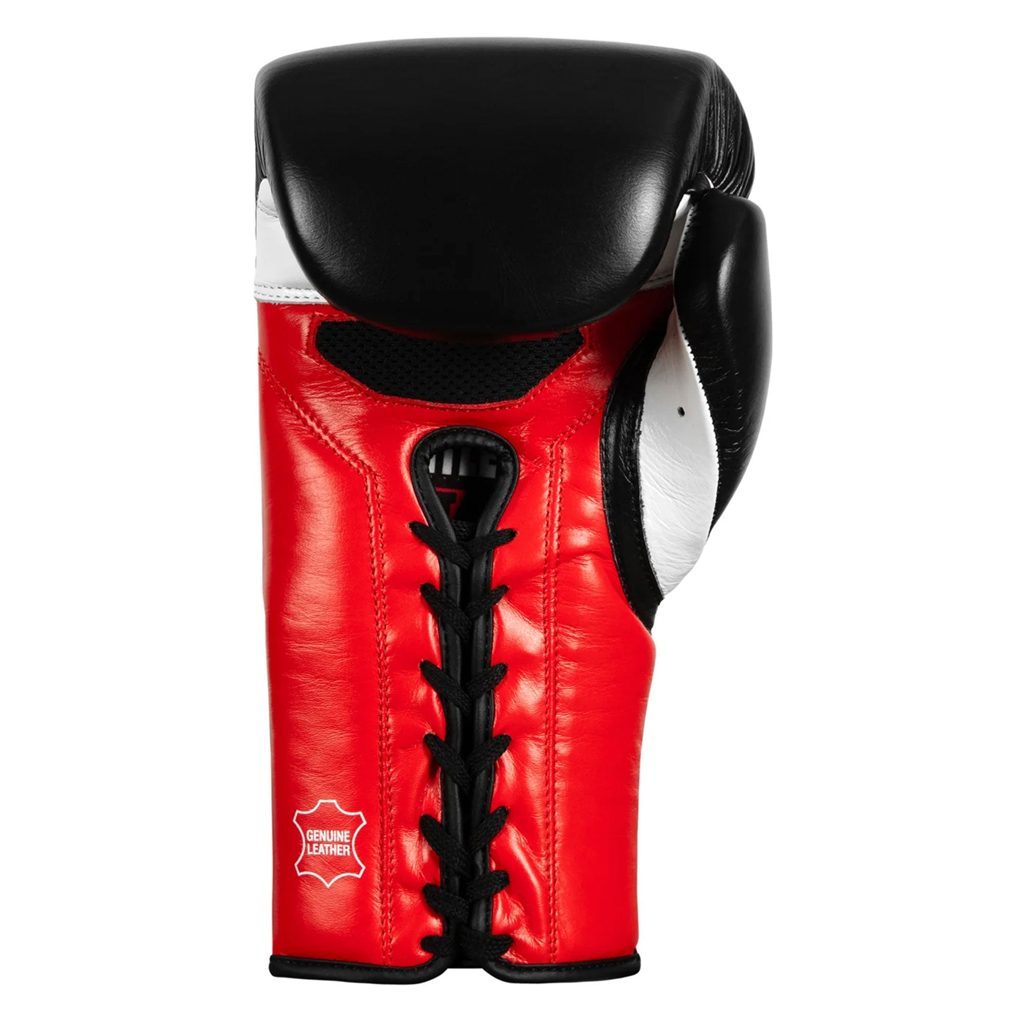 RFG Black, Red & White GEL Lace-Up Boxing Gloves