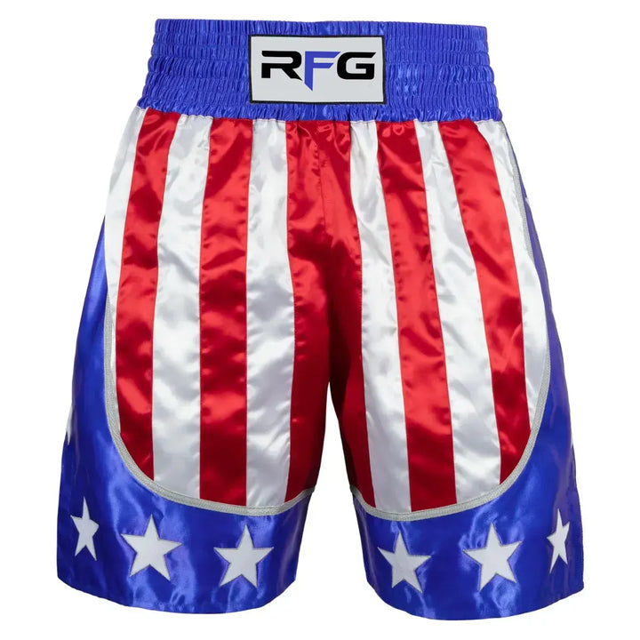 RFG American Flag Boxing Shorts – Red, White & Blue