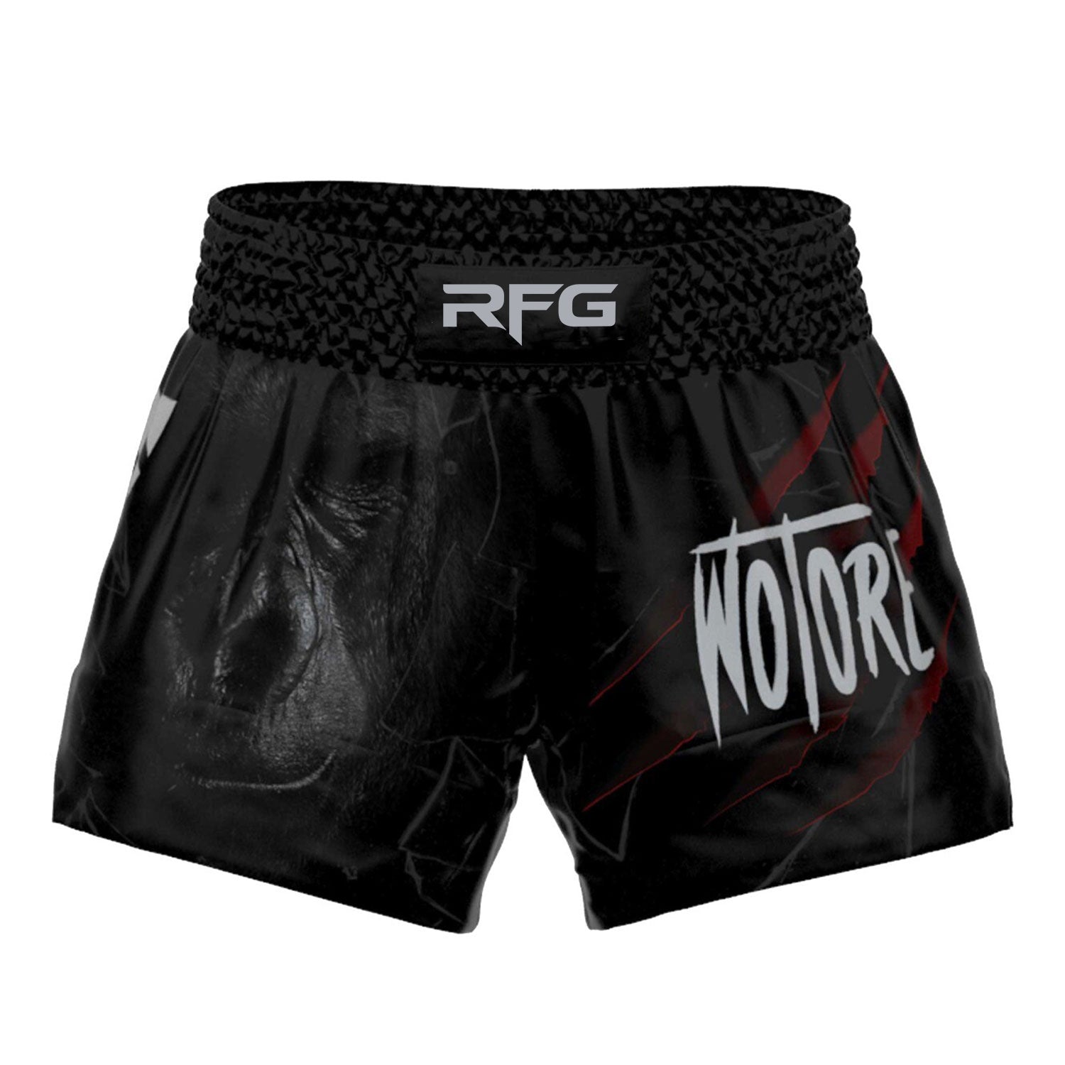 RFG Muay Thai Shorts – Black Skull No Tore