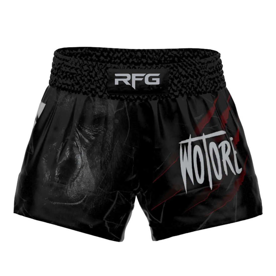 RFG Muay Thai Shorts – Black Skull No Tore